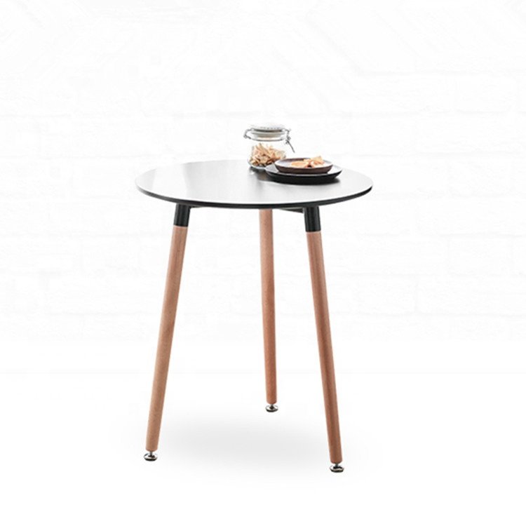 Nordic wood dining table with 4 chairs set wooden top round dining coffee table for home restaurant