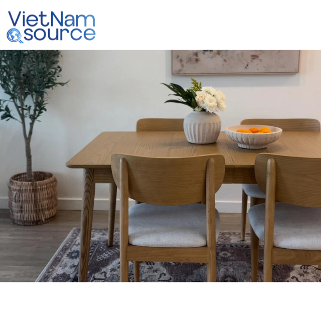 Noble Legacy Dining Table with Leaf: Solid Wood Furniture, Seats 8, Perfect for Mid-Century Modern and Elegant Dining Spaces