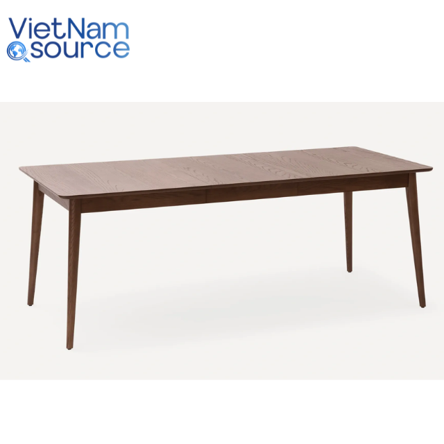 Noble Legacy Dining Table with Leaf: Solid Wood Furniture, Seats 8, Perfect for Mid-Century Modern and Elegant Dining Spaces