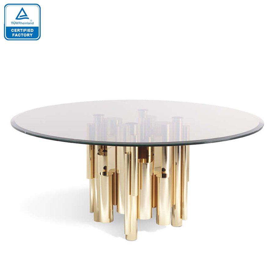 villa nature marble top high quality modern Italian brand round high end luxury dining table