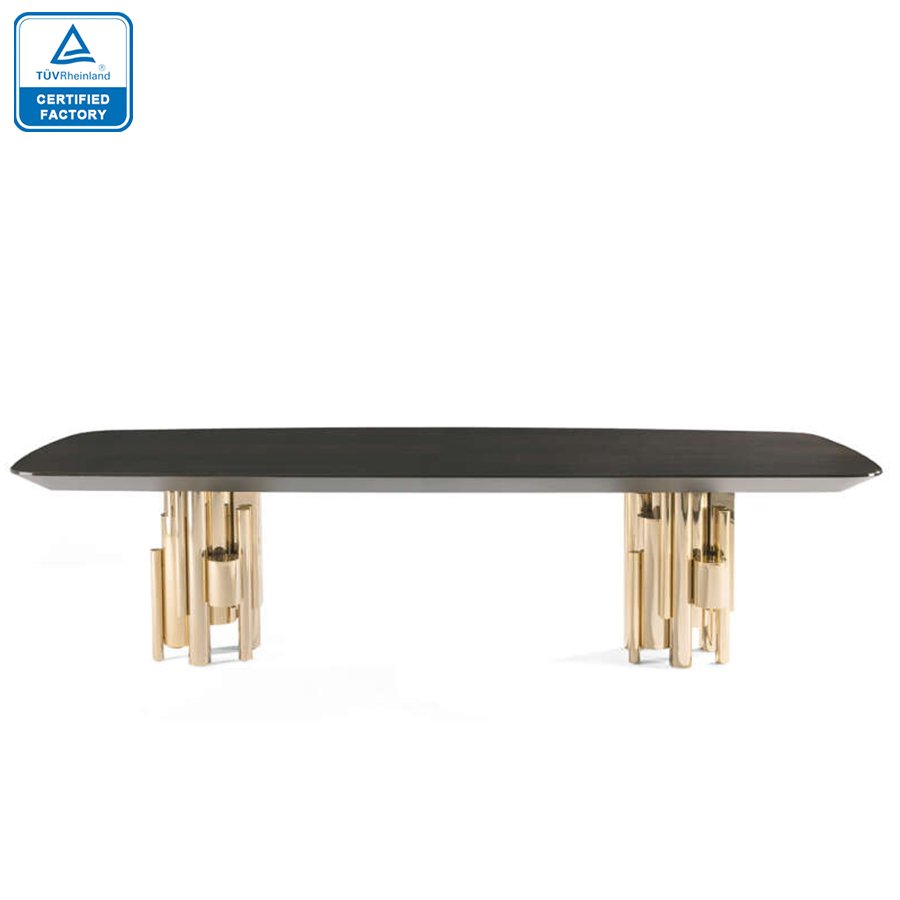 villa nature marble top high quality modern Italian brand round high end luxury dining table