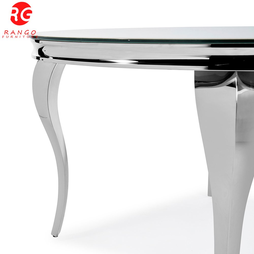 2024 Gold dining tables mirror glass tops modern italian marble dining table with 4 chairs