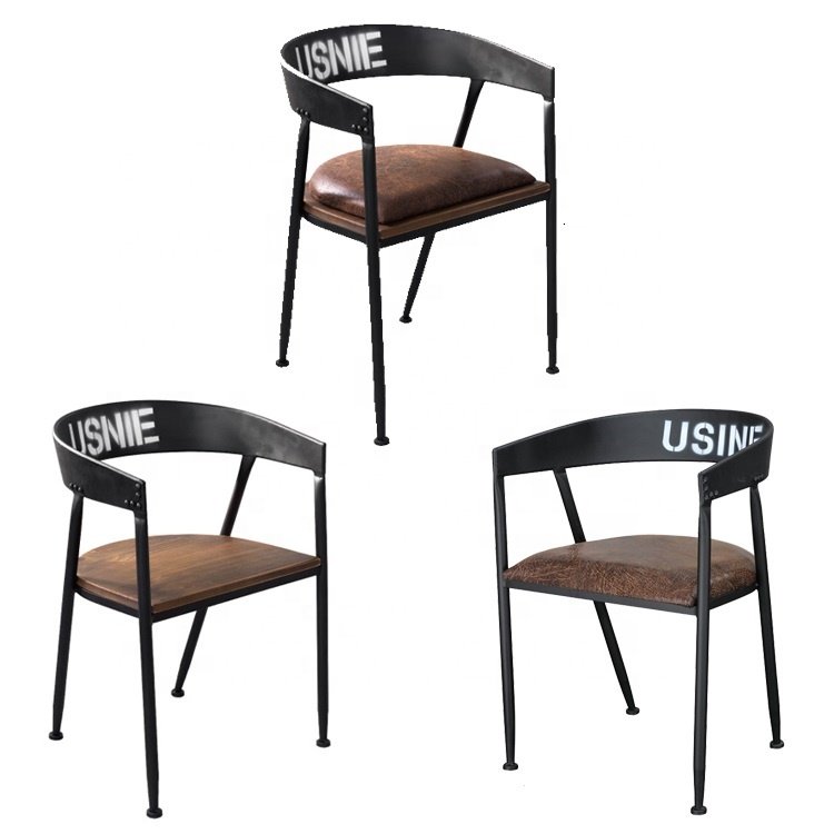 Iron circle dining chair cafe milk tea shop stool casual fast food restaurant negotiation dining table and chair combination