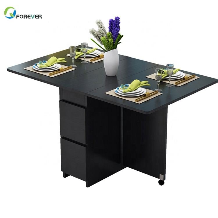 Creative Design Simple Modern Wood Folding Dining Table and Chairs
