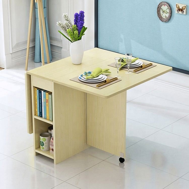Creative Design Simple Modern Wood Folding Dining Table and Chairs