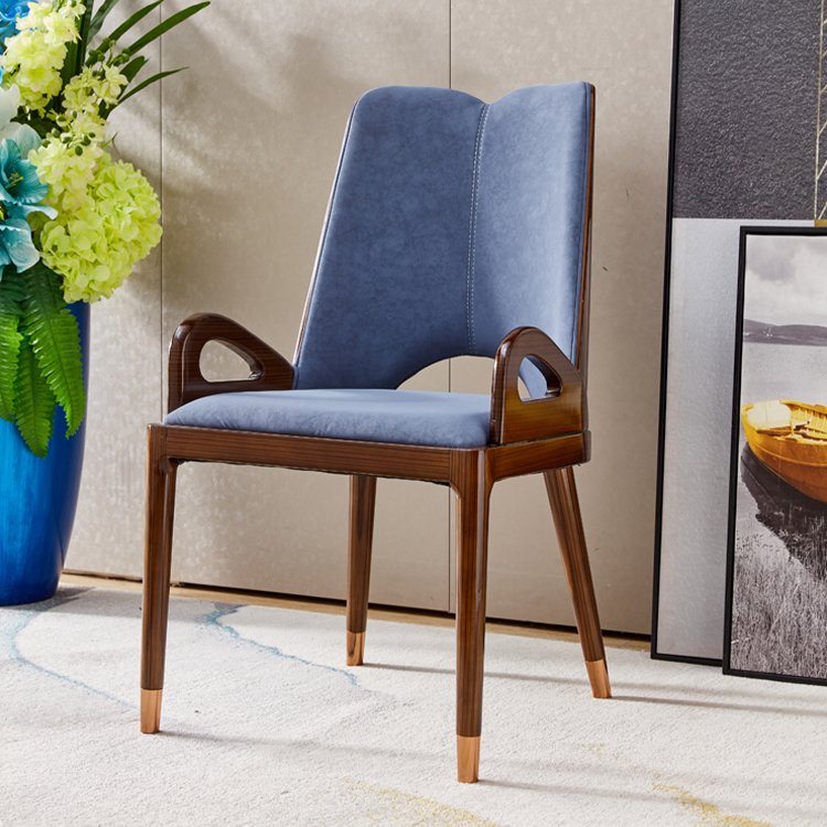 Modern Restaurant Furniture Set Thick Table Leg Solid Wood Frame Dining Table and Chair Home Furniture Stone / Marble Soli Wood