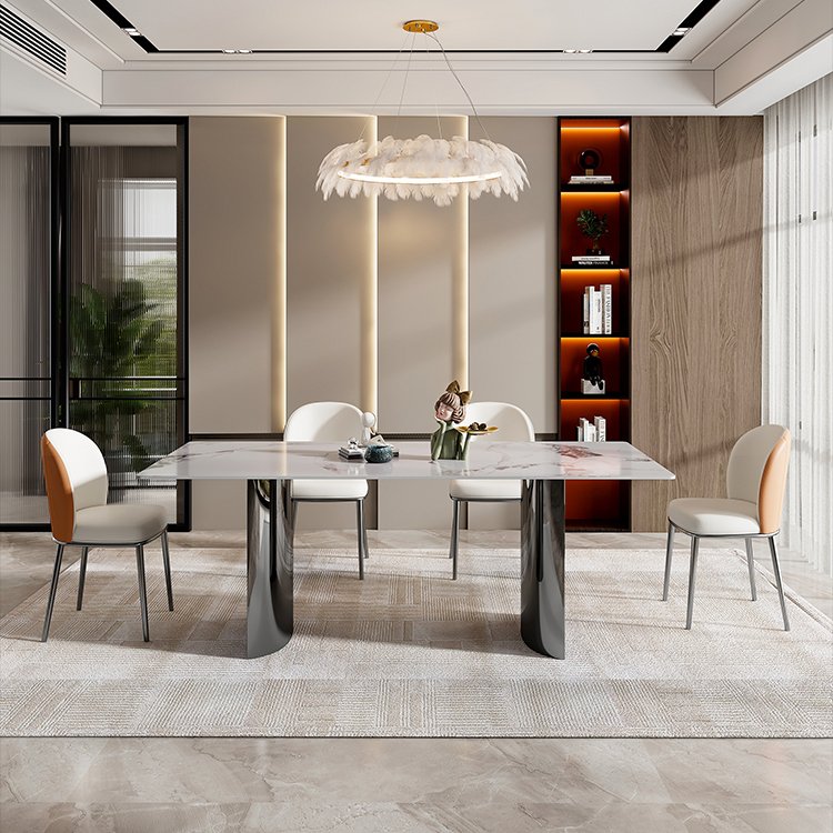 New Design Nordic Furniture Dining Room Marble Dinning Table Set Luxury Elegant Home Furniture Stone Dinner Table