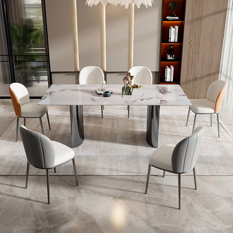 New Design Nordic Furniture Dining Room Marble Dinning Table Set Luxury Elegant Home Furniture Stone Dinner Table
