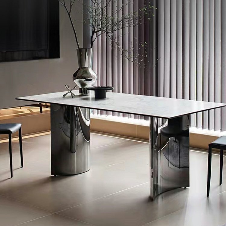 New Design Nordic Furniture Dining Room Marble Dinning Table Set Luxury Elegant Home Furniture Stone Dinner Table