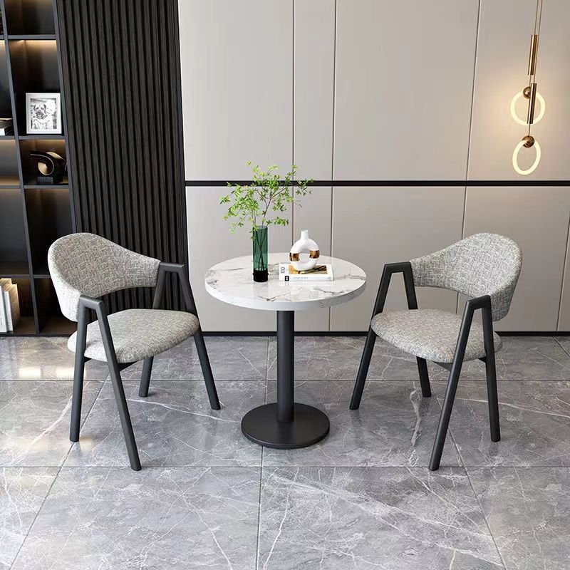 Modern living room dining room leather horizontal line dining chair upholstered glass dining chair 4 \6\8 chairs set