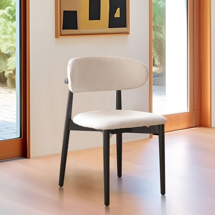MGF Popular choice Solid Wood Chairs Modern Dining Chairs Hotel Home Cafe Cream Wind Leisure Backrest Dining Table Chairs Stools