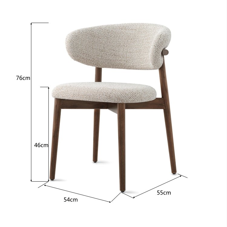 MGF Popular choice Solid Wood Chairs Modern Dining Chairs Hotel Home Cafe Cream Wind Leisure Backrest Dining Table Chairs Stools