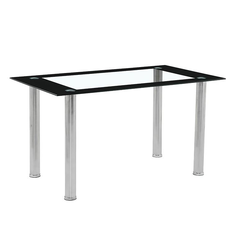 New Contemporary Style Unique Transparent Design Coffee Desk Living Room Black Dining Glass Tables