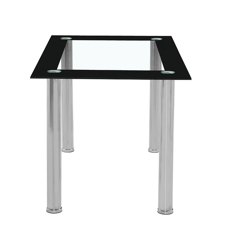 New Contemporary Style Unique Transparent Design Coffee Desk Living Room Black Dining Glass Tables