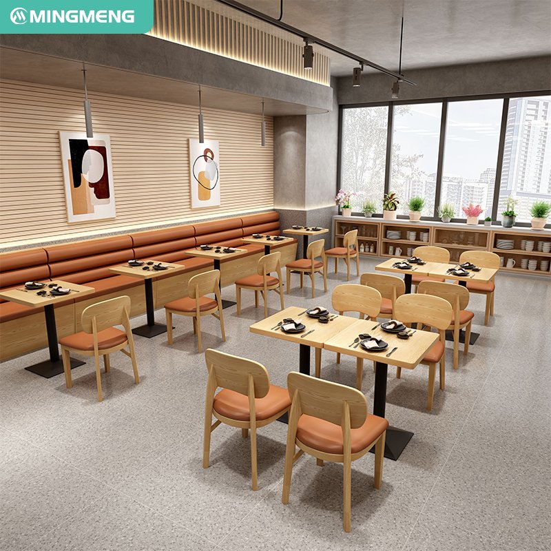 2024 New Arrival 5 Star Luxury Commercial Restaurant Furniture Wood Dining Set Tables Chairs for Hotels Cafes & Restaurants