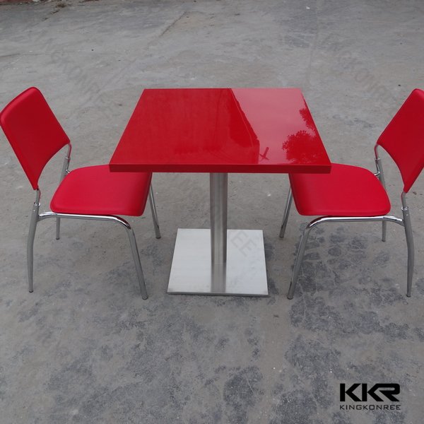 narrow long 2m artificial marble stone dining table top for restaurant