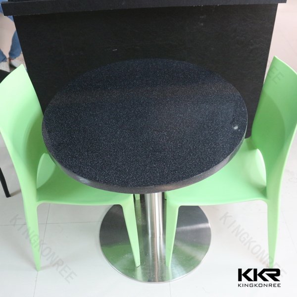 narrow long 2m artificial marble stone dining table top for restaurant