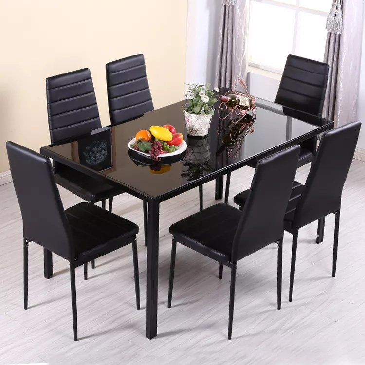 Factory direct selling cheap classic 4-seat modern high gloss dining table set/dining table and chair