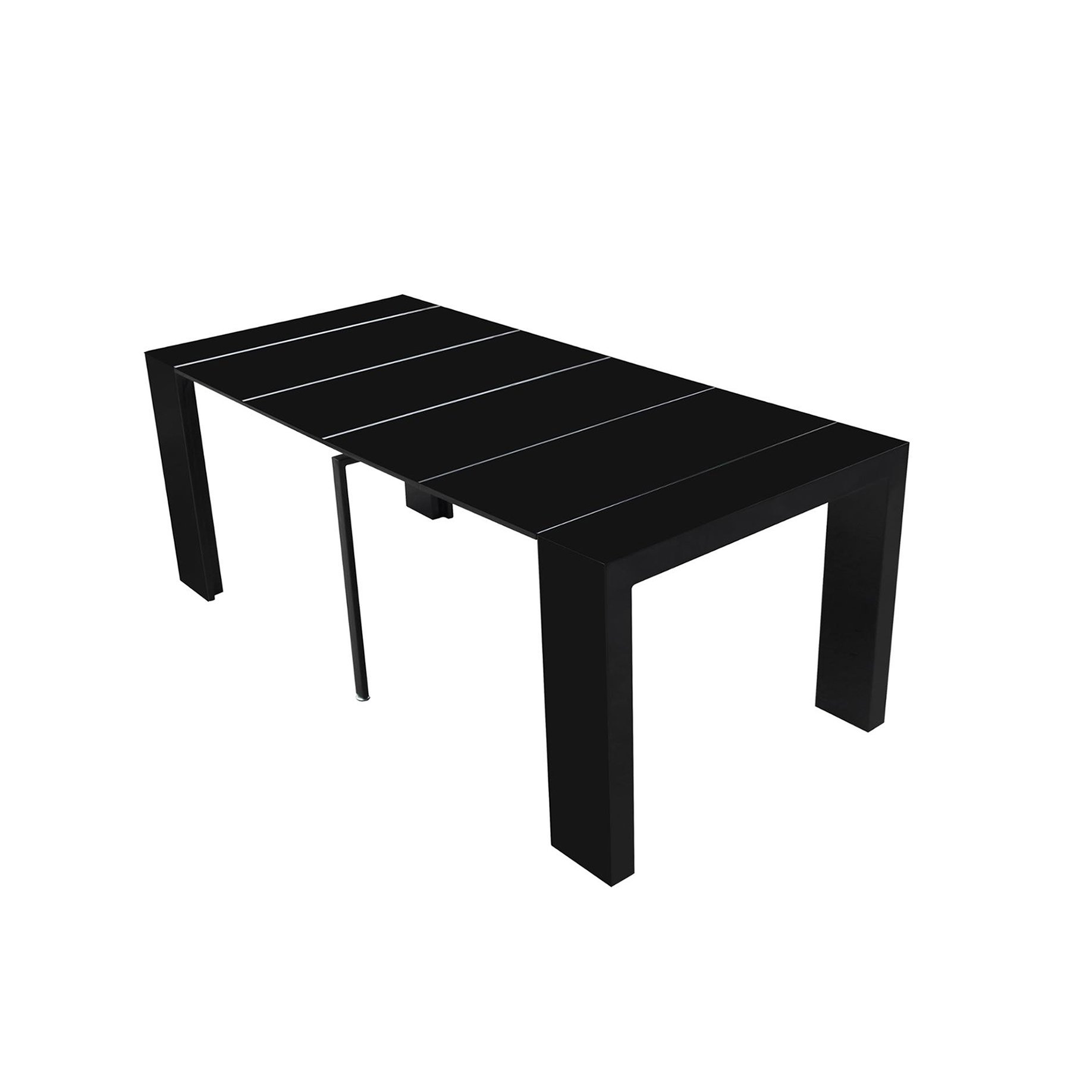 Long expand furniture high gloss MDF Wooden extension kExtendable Console kitchen dinner dining table designs