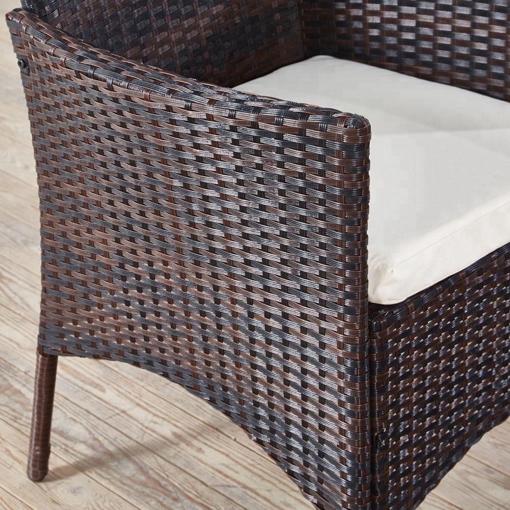 All Weather Modern KD Outdoor Sectional Sofa Garden Rattan Furniture Wicker Dining Tables and Chairs for Restaurant