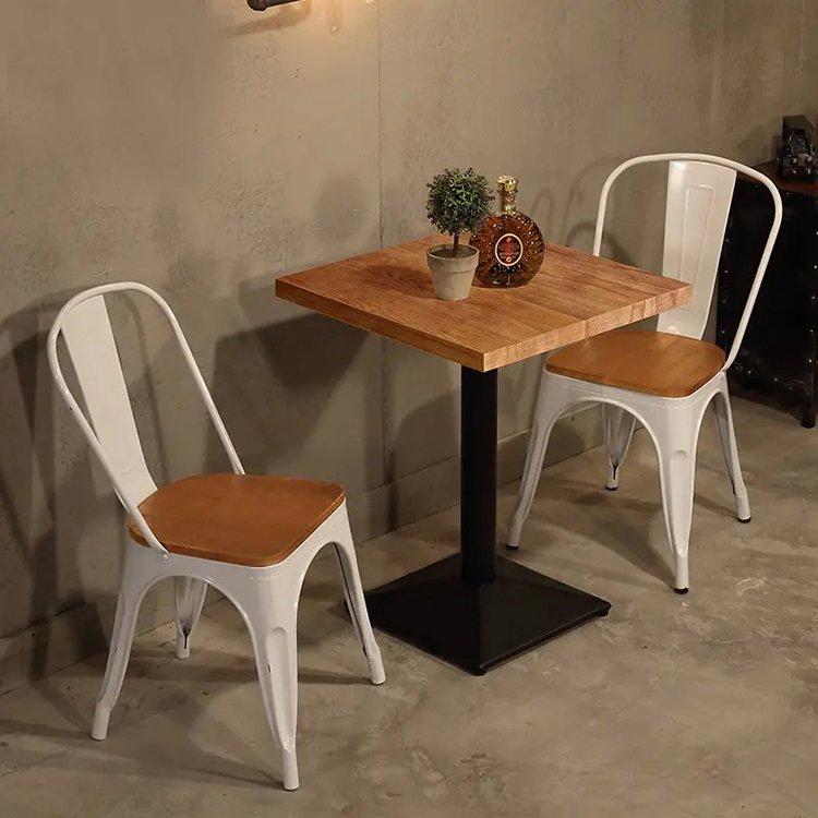 Commercial restaurant dining table and metal chairs for sale DT132