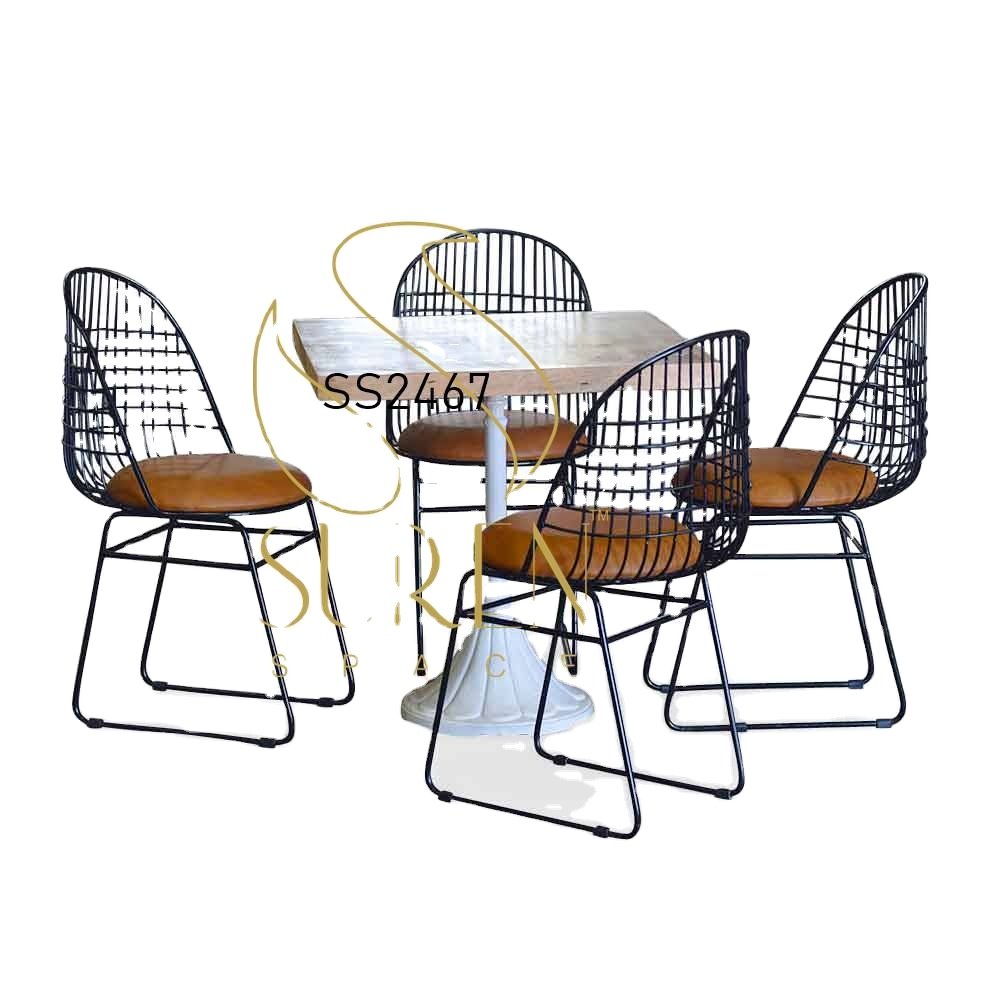 Hospitality Furniture Supplier of Superior Quality Cast Iron Outdoor Cafeteria Bistro Dining Set Available at Wholesale Price