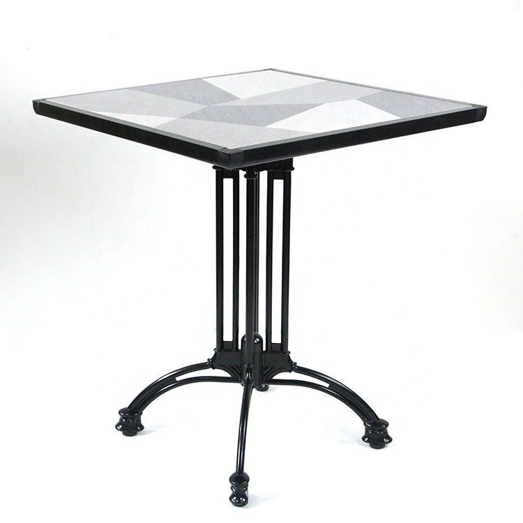 Vintage style commercial restaurant Dining metal Aluminum material coffee ceramic Tile Desktop