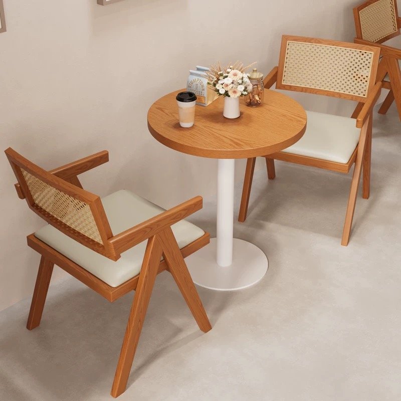 dessert sugar water coffee milk tea shop snack bar fusion restaurant furniture dining table chairs combined dining furniture
