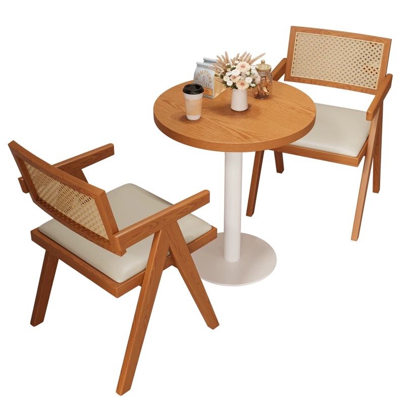 dessert sugar water coffee milk tea shop snack bar fusion restaurant furniture dining table chairs combined dining furniture