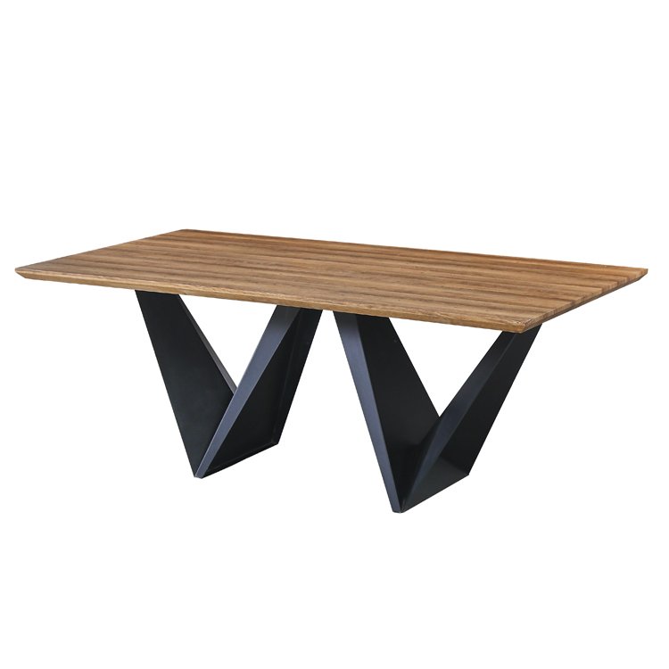 Factory sales living room furniture luxurious large mdf wood rectangular dining table