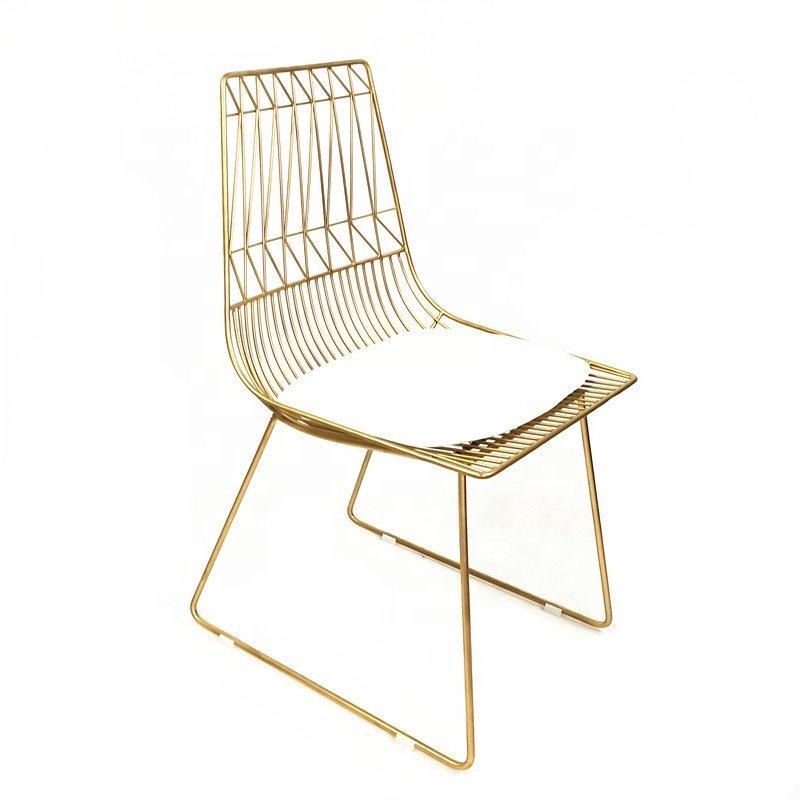 Nordic iron dining table and chairs household hollow wire chairs simple modern furniture wire restaurant cafe chairs