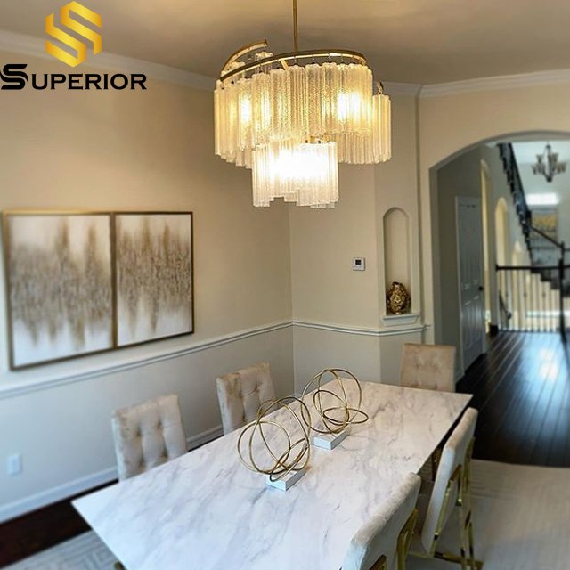 modern white marble dining table set 4 chairs dining room