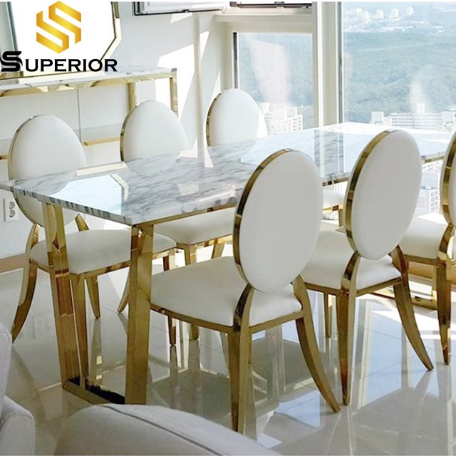 modern white marble dining table set 4 chairs dining room