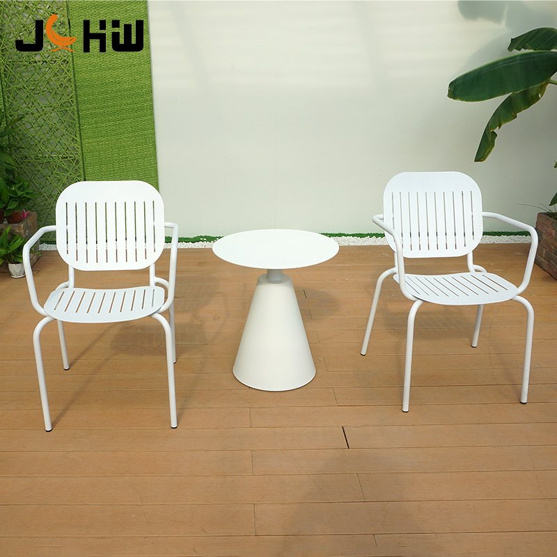 Best selling garden furniture metal outdoor coffee bistro chair aluminum outside restaurant dining table set