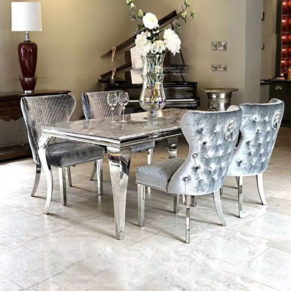 Online furniture shop kitchen furniture luxury dining room set dining table set with 4 chairs
