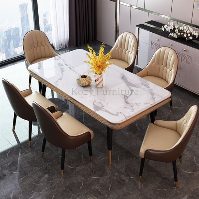 2023 Hot Sale Popular Hotel Dining Table with Sintered Stone Restaurant Table Hotel for Sale