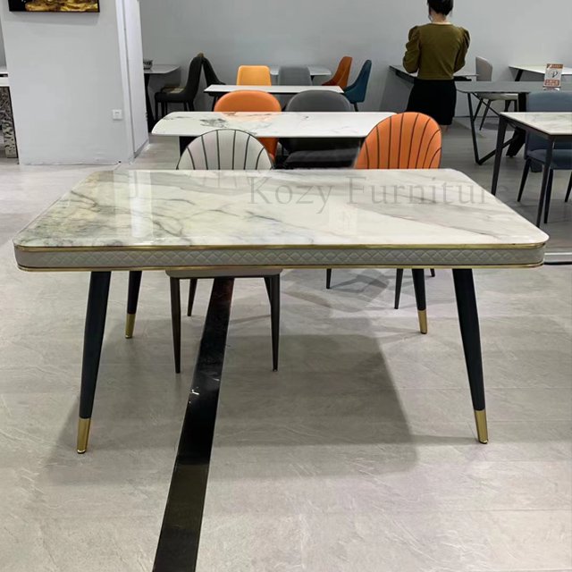 2023 Hot Sale Popular Hotel Dining Table with Sintered Stone Restaurant Table Hotel for Sale