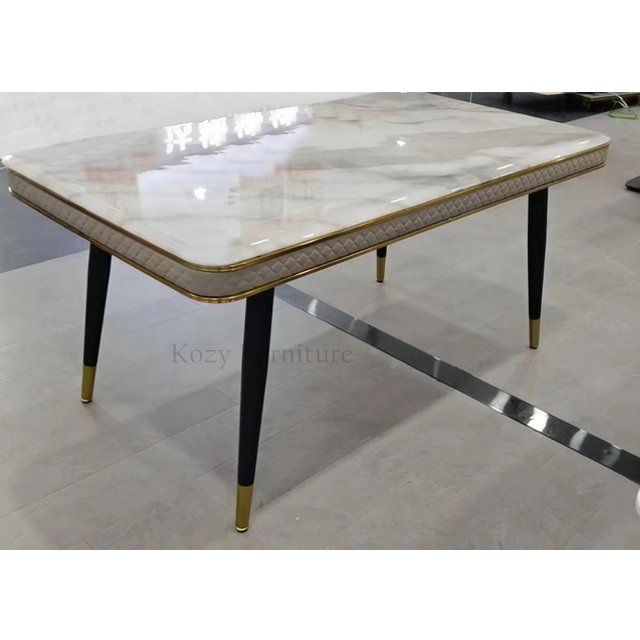 2023 Hot Sale Popular Hotel Dining Table with Sintered Stone Restaurant Table Hotel for Sale