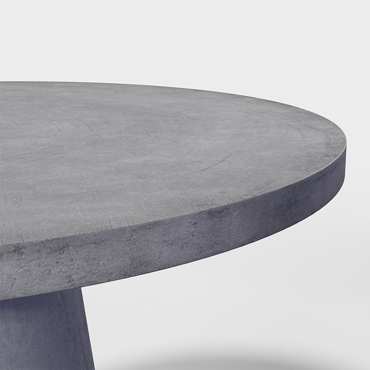 Safe Quality Round Concrete Cement Dining Table Outdoor Furniture Simple Glass Fiber Reinforced Concrete Coffee Table