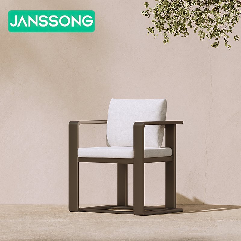 Villa Garden Furniture Aluminum Outdoor Furniture Patio Dining Table And Chair Resort Aluminum Outdoor Furniture Hotel Table Set
