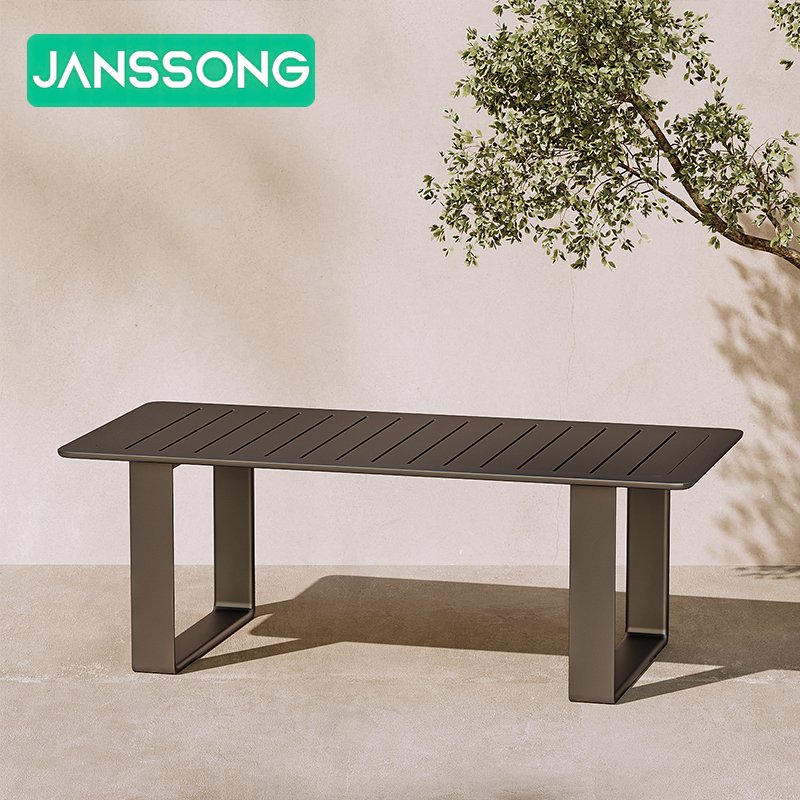 Villa Garden Furniture Aluminum Outdoor Furniture Patio Dining Table And Chair Resort Aluminum Outdoor Furniture Hotel Table Set