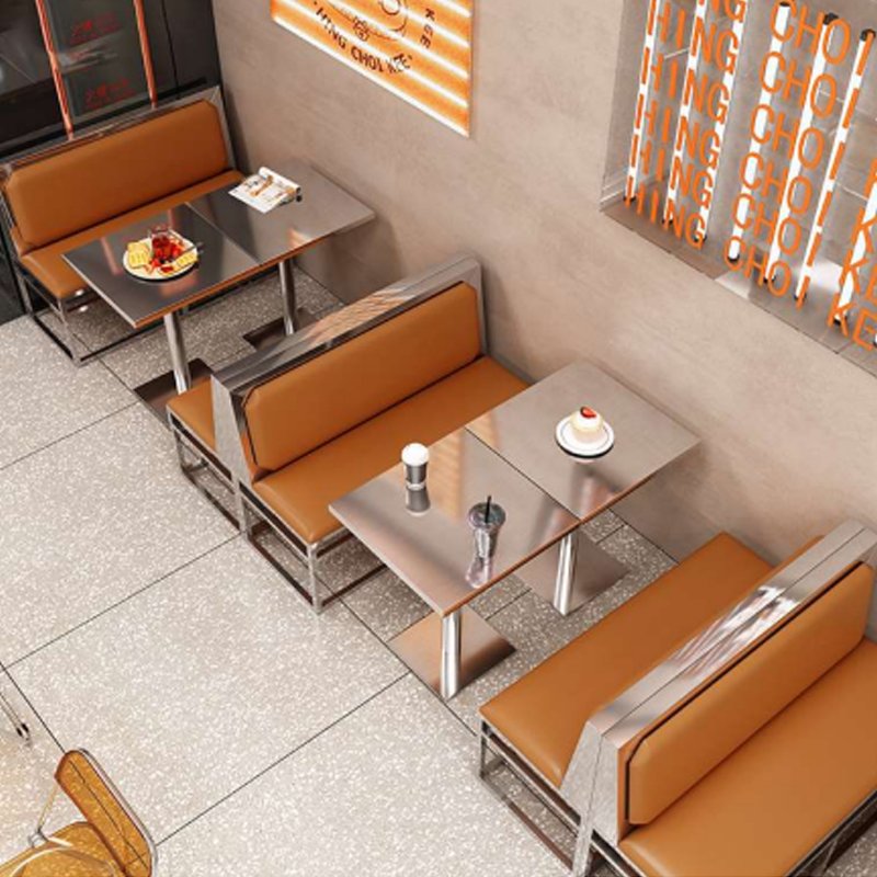 Modern Simple Wooden Furniture Set Coffee Shop Restaurant Booth Sofa and Dining Table for Hotel Leisure Kitchen Use