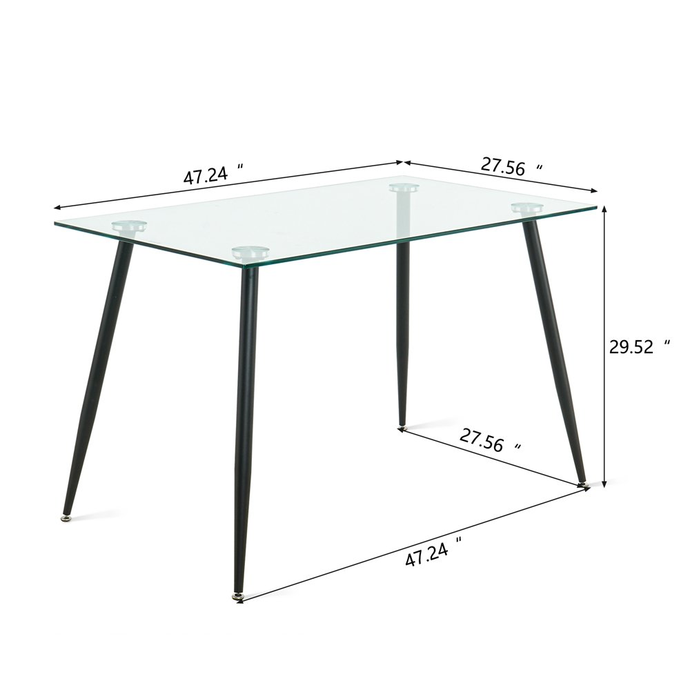 Luxury Design Dining Room Table Home Furniture Dining Table and Chair Set For 4 6 Seater Chairs With Glass Top