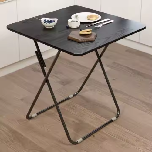 Shaohua Foldable Dinning Room Furniture Modern MDF Wooden Grain Space Saving Portable Folding Dining Table
