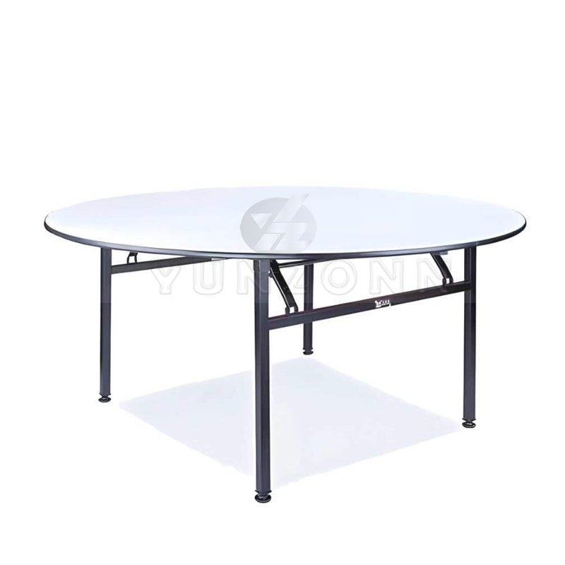Modern Design round Dining Table with Iron Frame Handy Folding Plastic for Outdoor Home Hotel Use Restaurant Furniture Wholesale