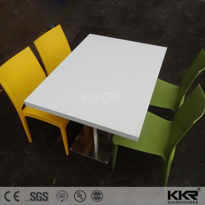 Customized artificial stone restaurant fast food dining tables for sale