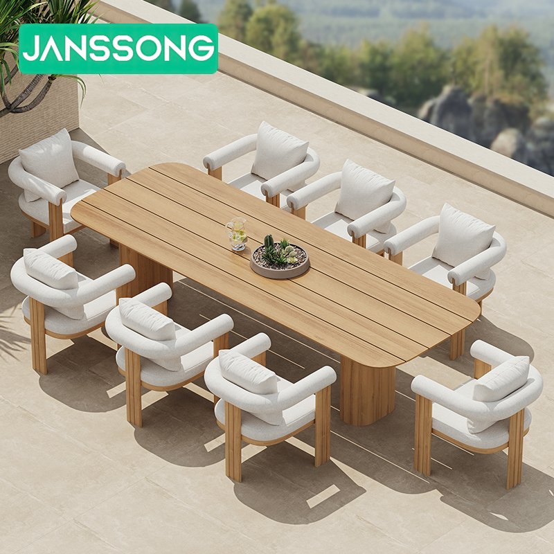 Garden Furniture Garden Table and Chairs Luxury Teak Wood Outdoor Dining Tables Resort Outdoor Table Hotel Outdoor Dining Set