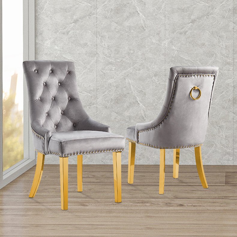 Modern luxury marble sliver metal dining tables and chairs set 8 seater people dining table set for home living room furniture