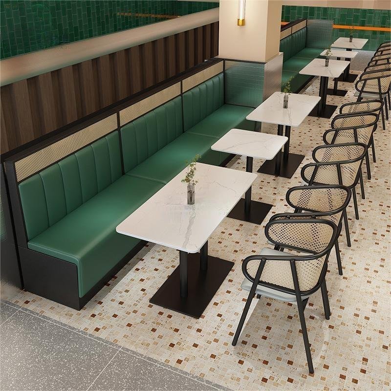 Successor 2024 New Metal Base Long dining table Commercial Restaurant Thickened Slate dining table