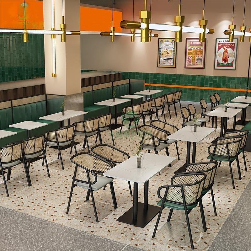 Successor 2024 New Metal Base Long dining table Commercial Restaurant Thickened Slate dining table